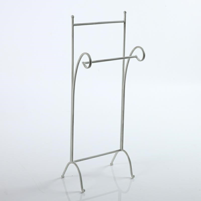 PORTA ASCIUGAMANI METALLO BIANCO ANTICATO 39X22X100H