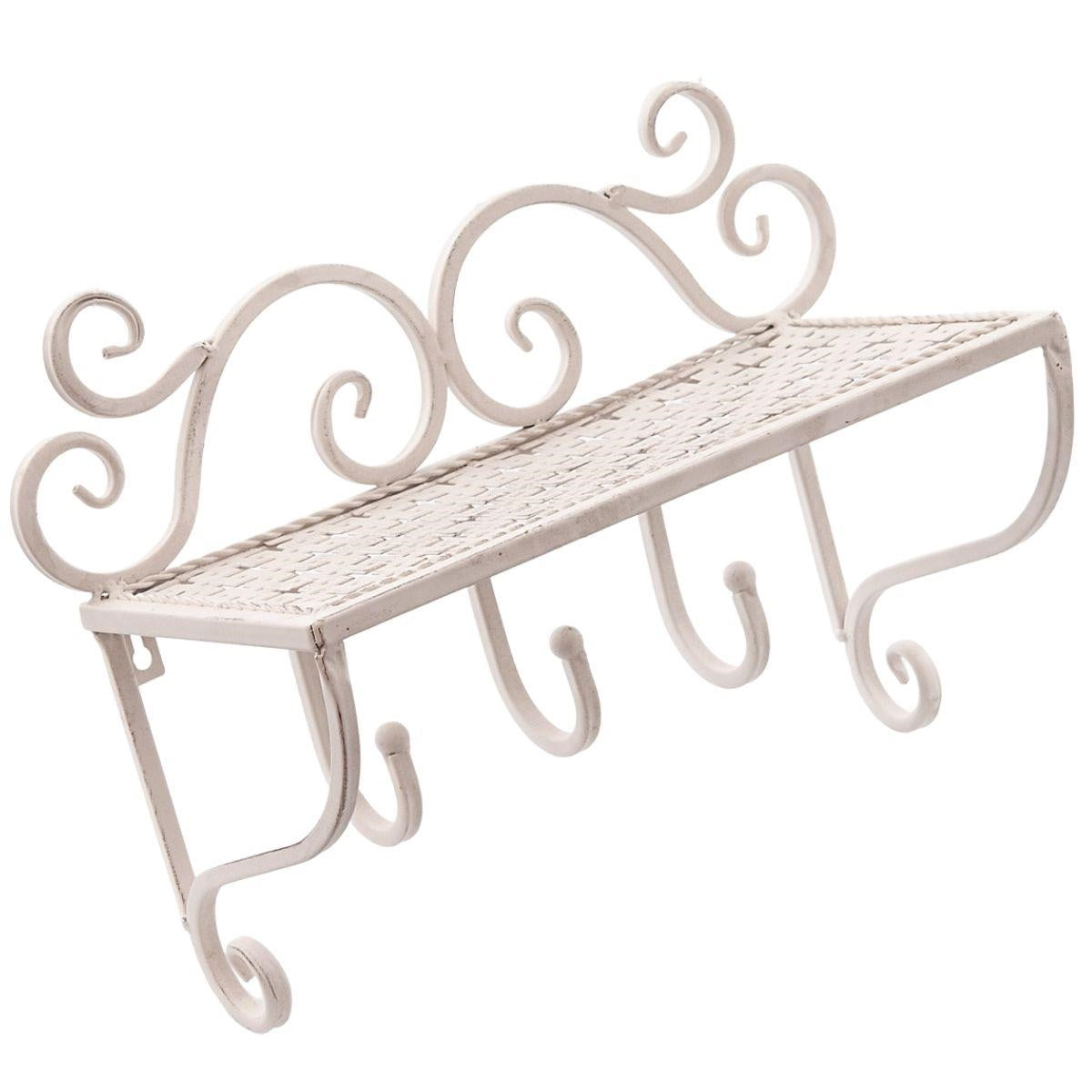 Mensola in metallo bianco 37X18H27