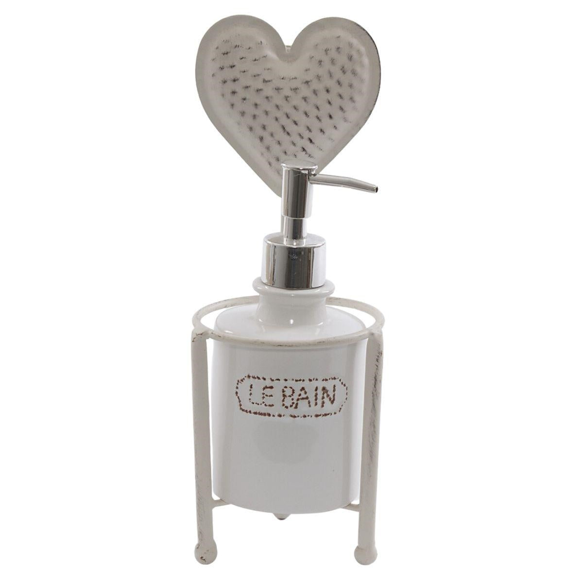 Portasapone in metallo bianco Ø10H28