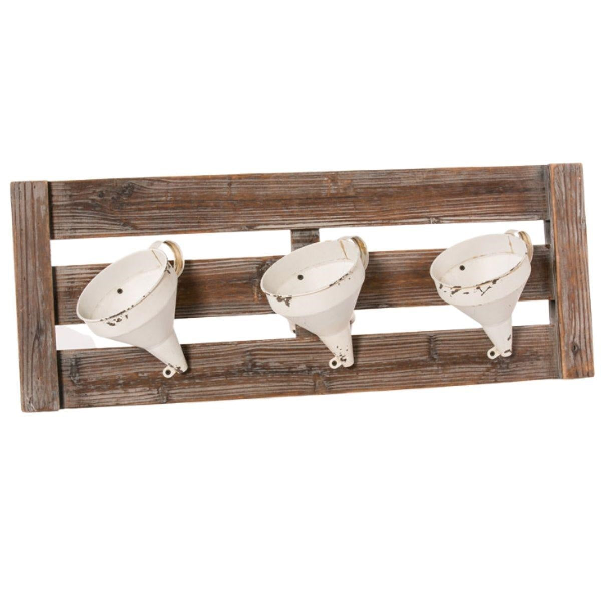 Pannello decorativo in abete con imbuti 81H31