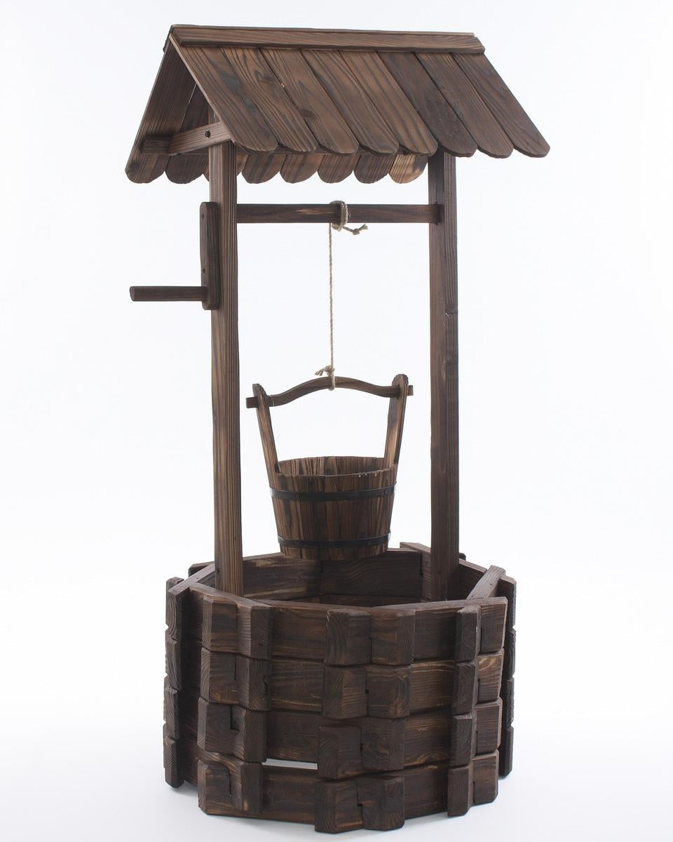 Decorazione pozzo in abete 55X55H118