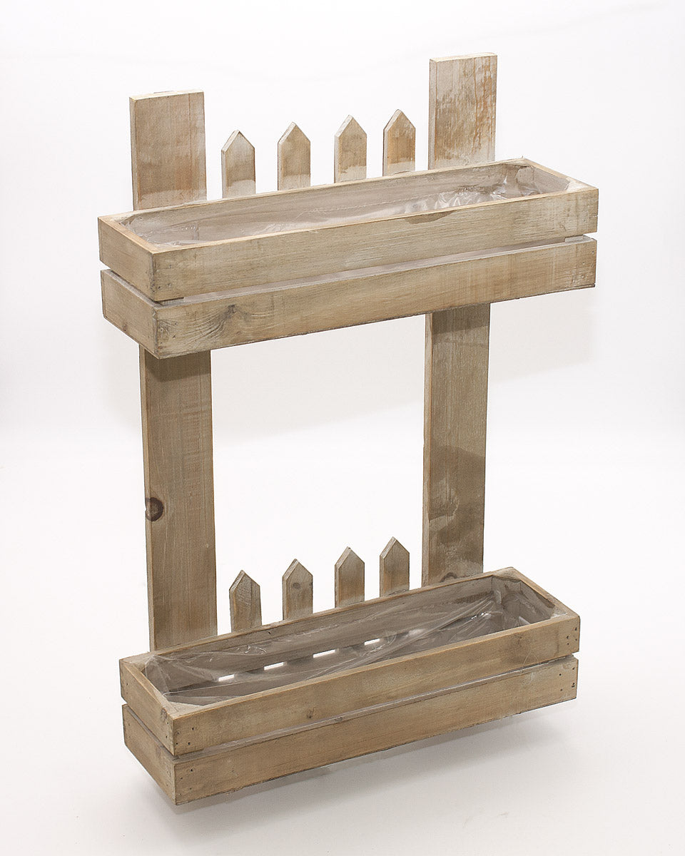 Vaso portavaso in legno da parete 36X11,5H55