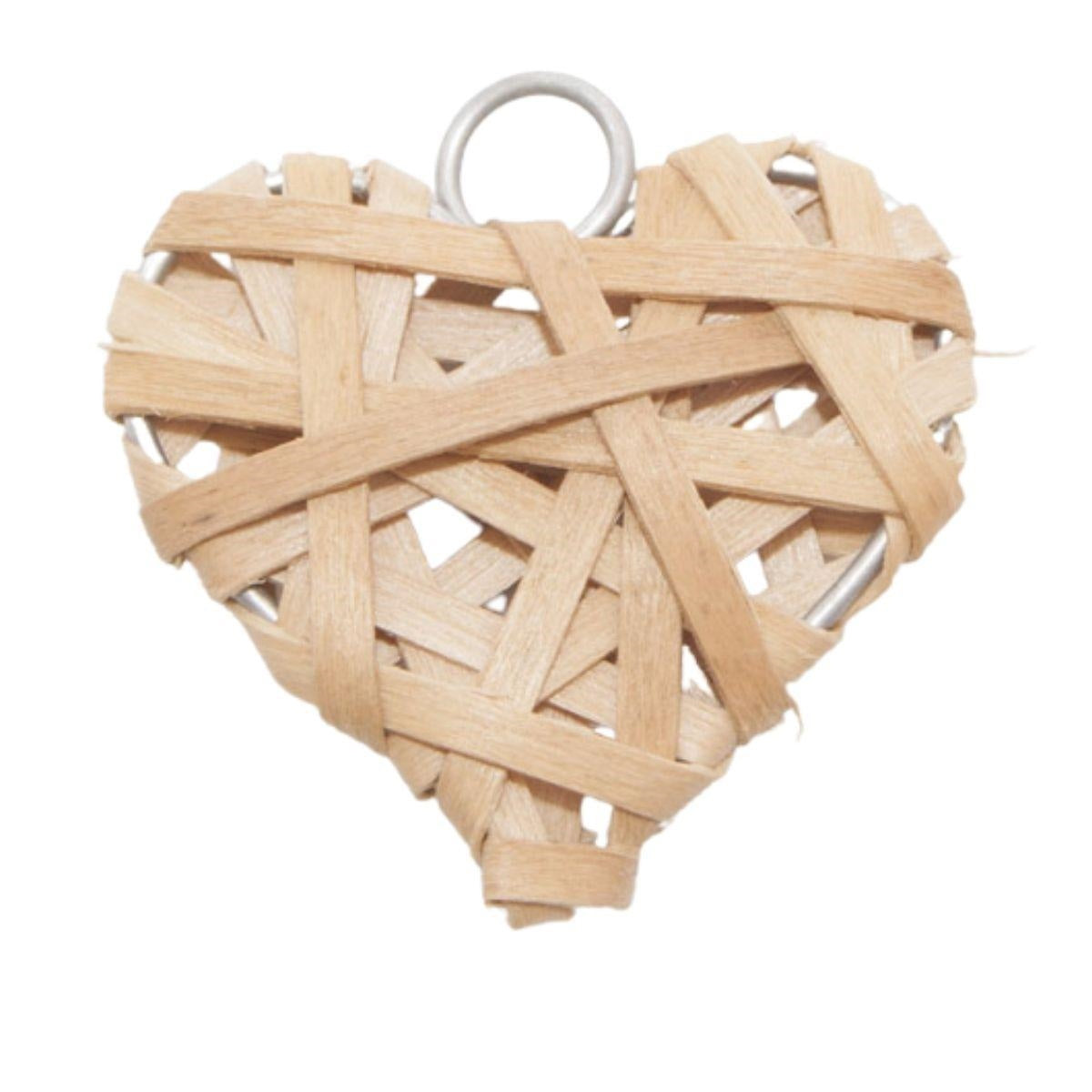 Decorazione cuore intrecciato H5 in confezione da 12