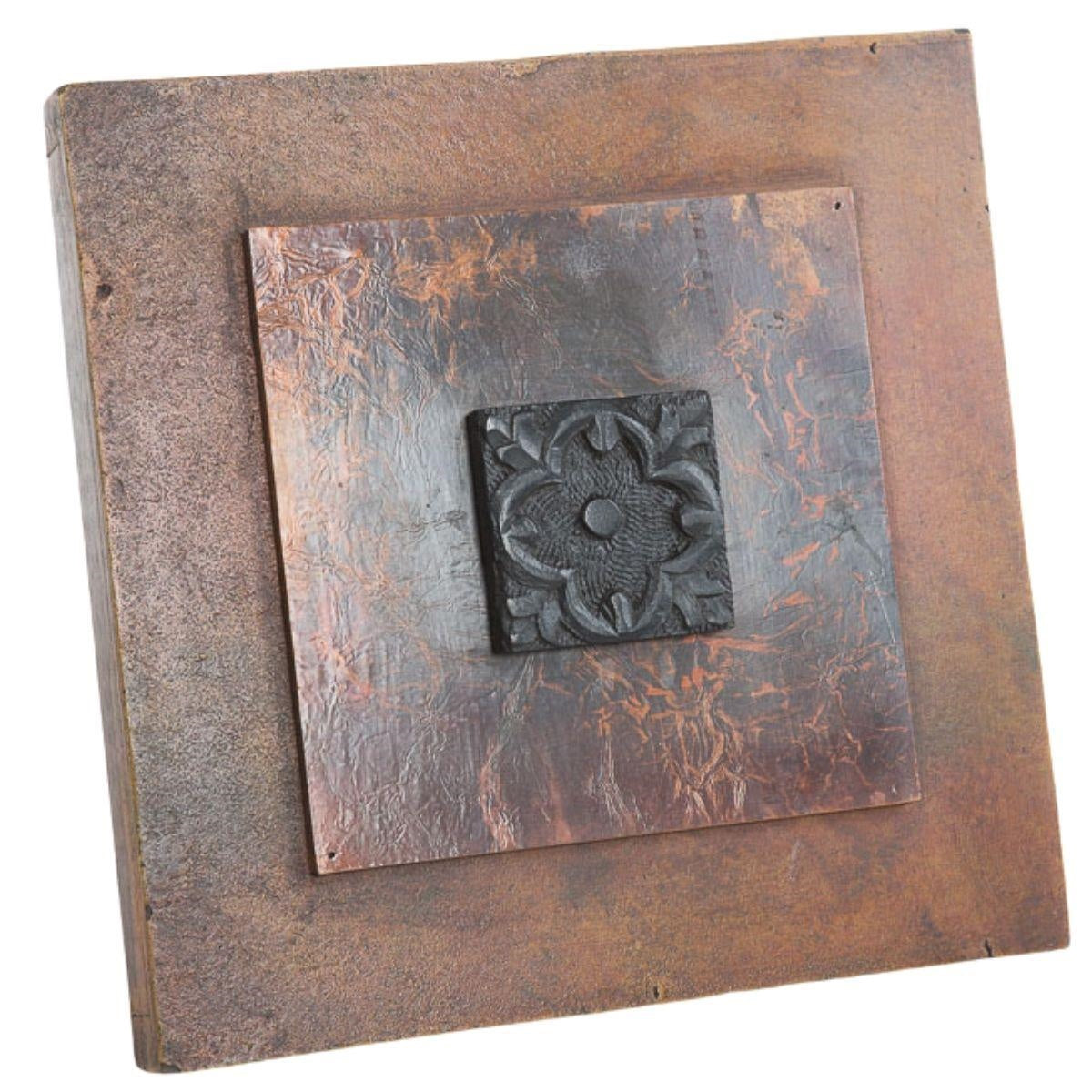 Pannello decorativo in legno e metallo 30H30