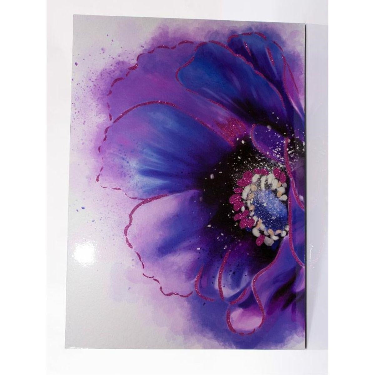 QUADRO DIPINTO FIORE BLU 50X70 MADE IN CHINA
