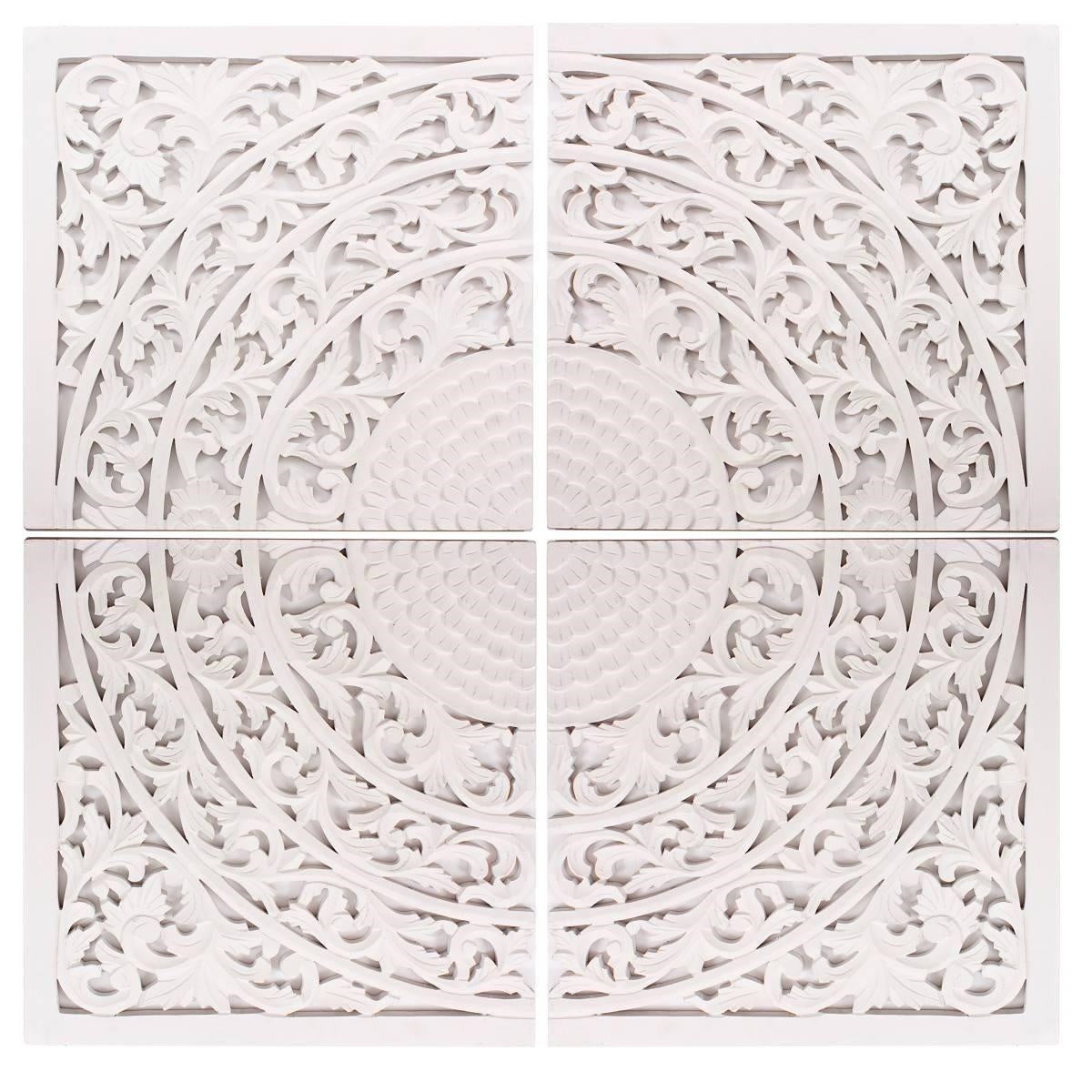 Pannello decorativo in mdf bianco 120x3H120