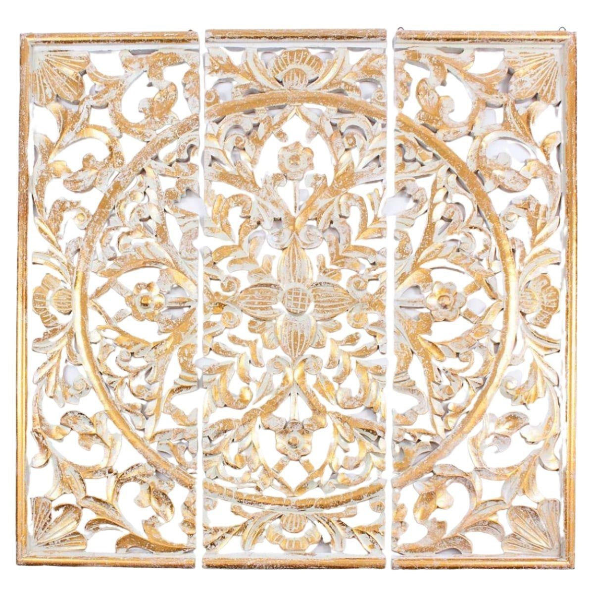 Pannello decorativo in mdf dorato 120x3H120