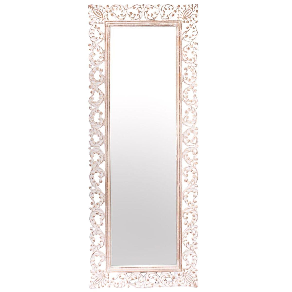 Specchio da parete in mdf intagliato 62H164