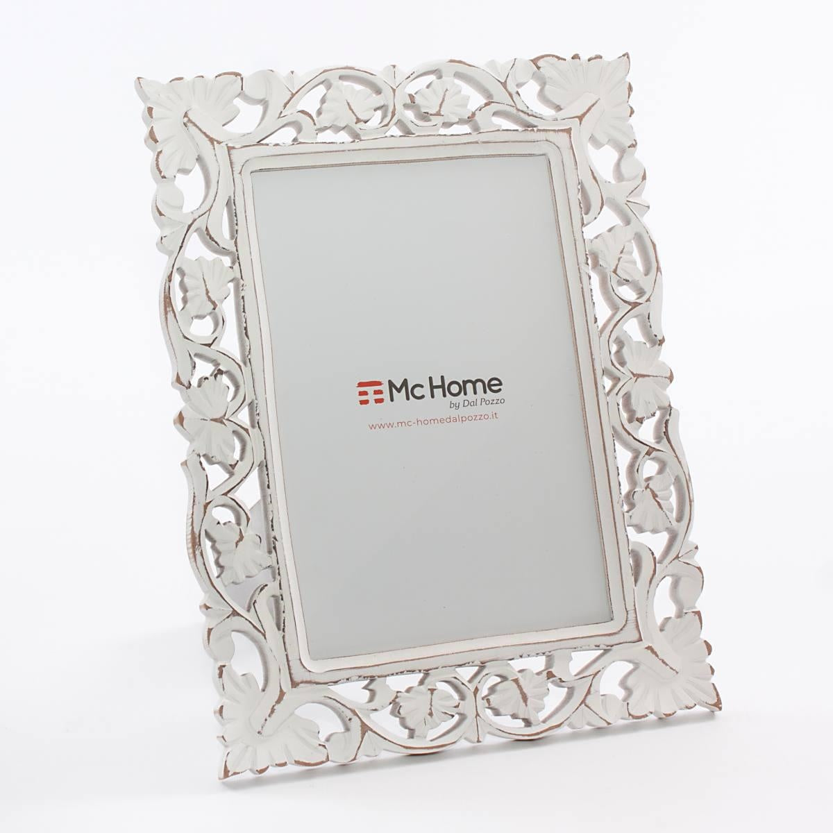 Portafoto bianco intagliato 32x44