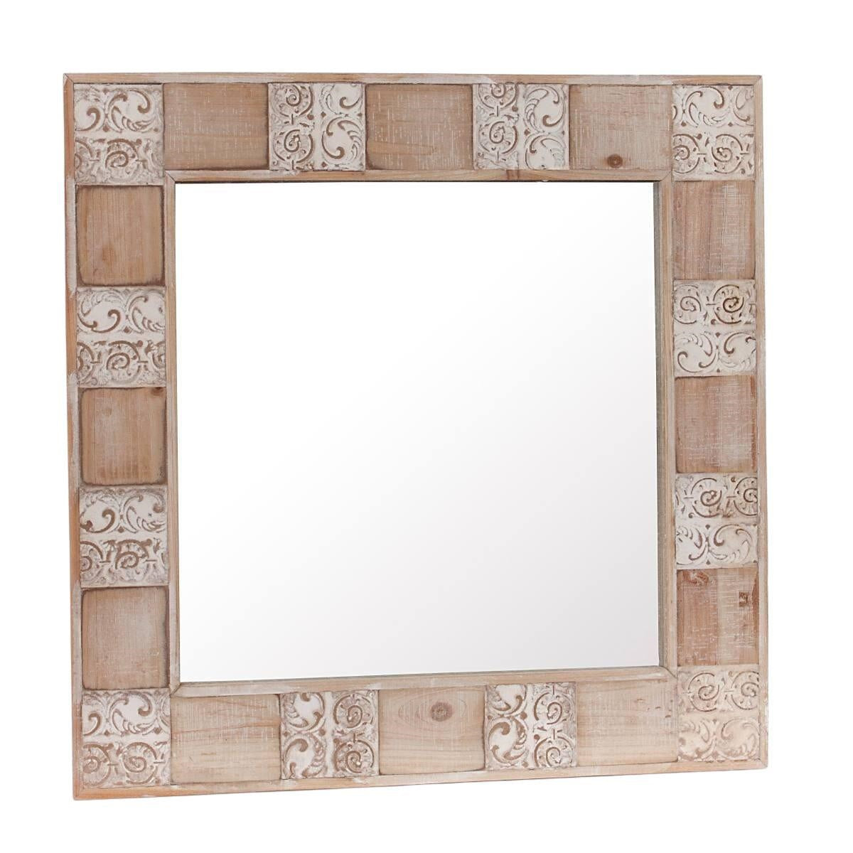 Specchio in legno di abete 66x2H66