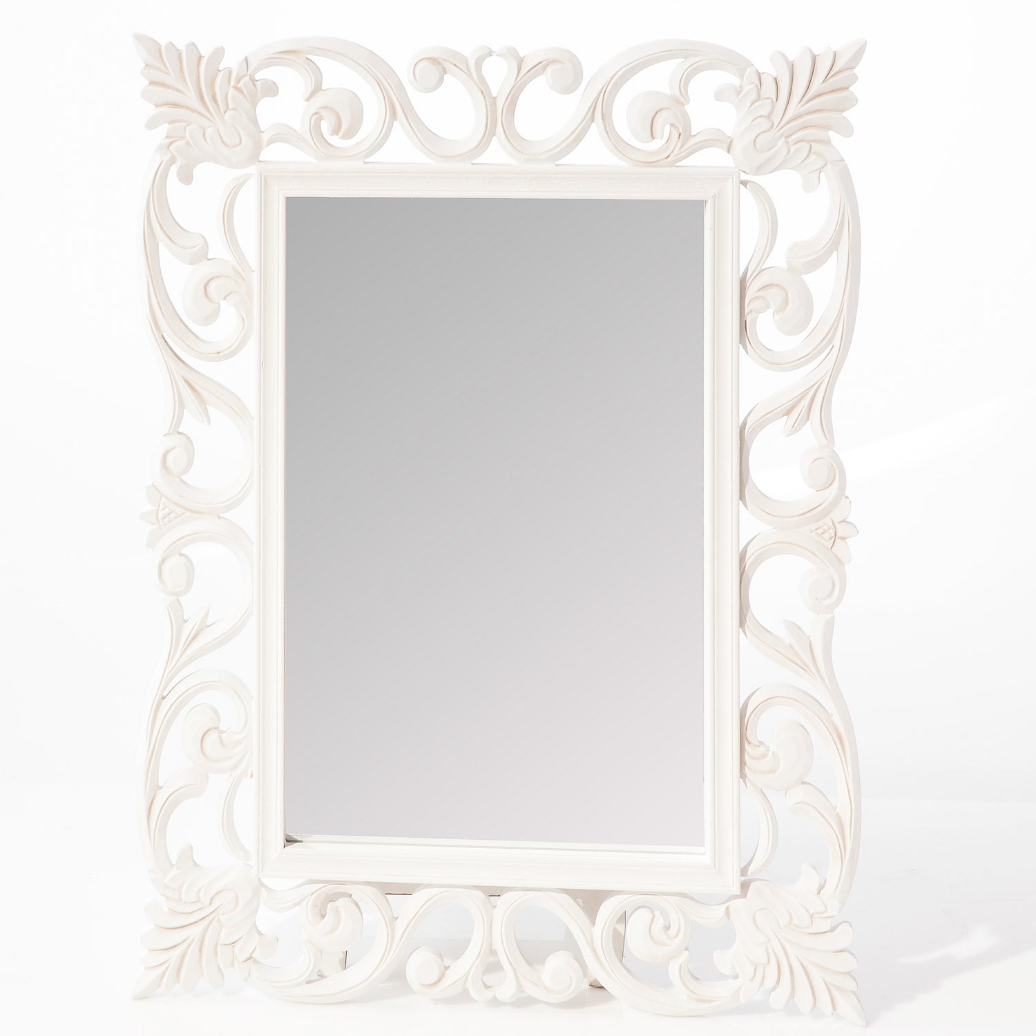 Specchio con cornice in mdf intagliato 60x80