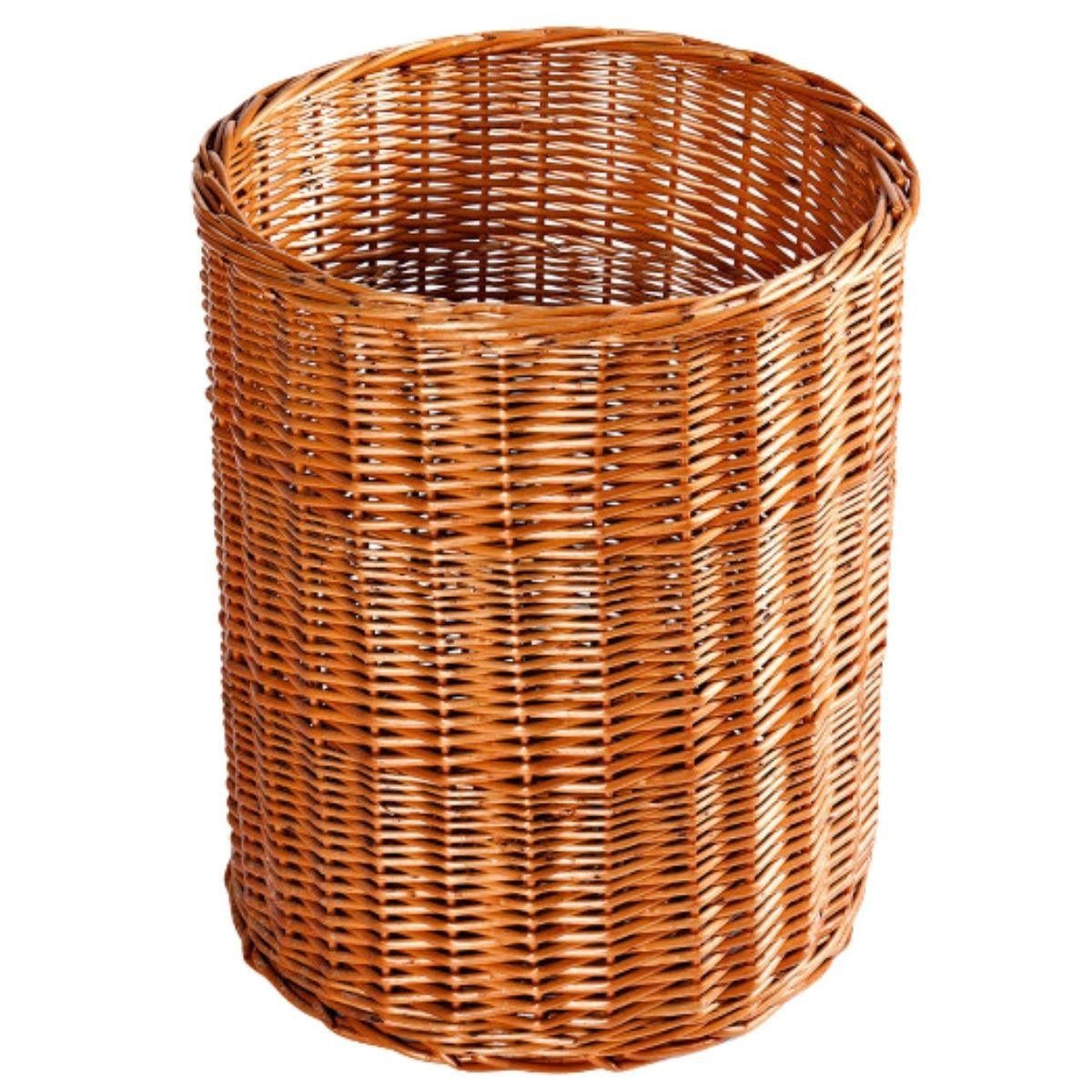 Cesto espositore in vimini rosso Ø40H50