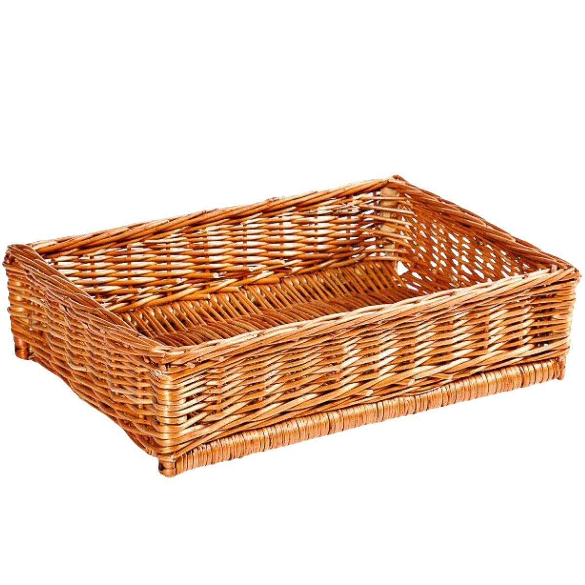 Vassoio in vimini rosso 40X30H10