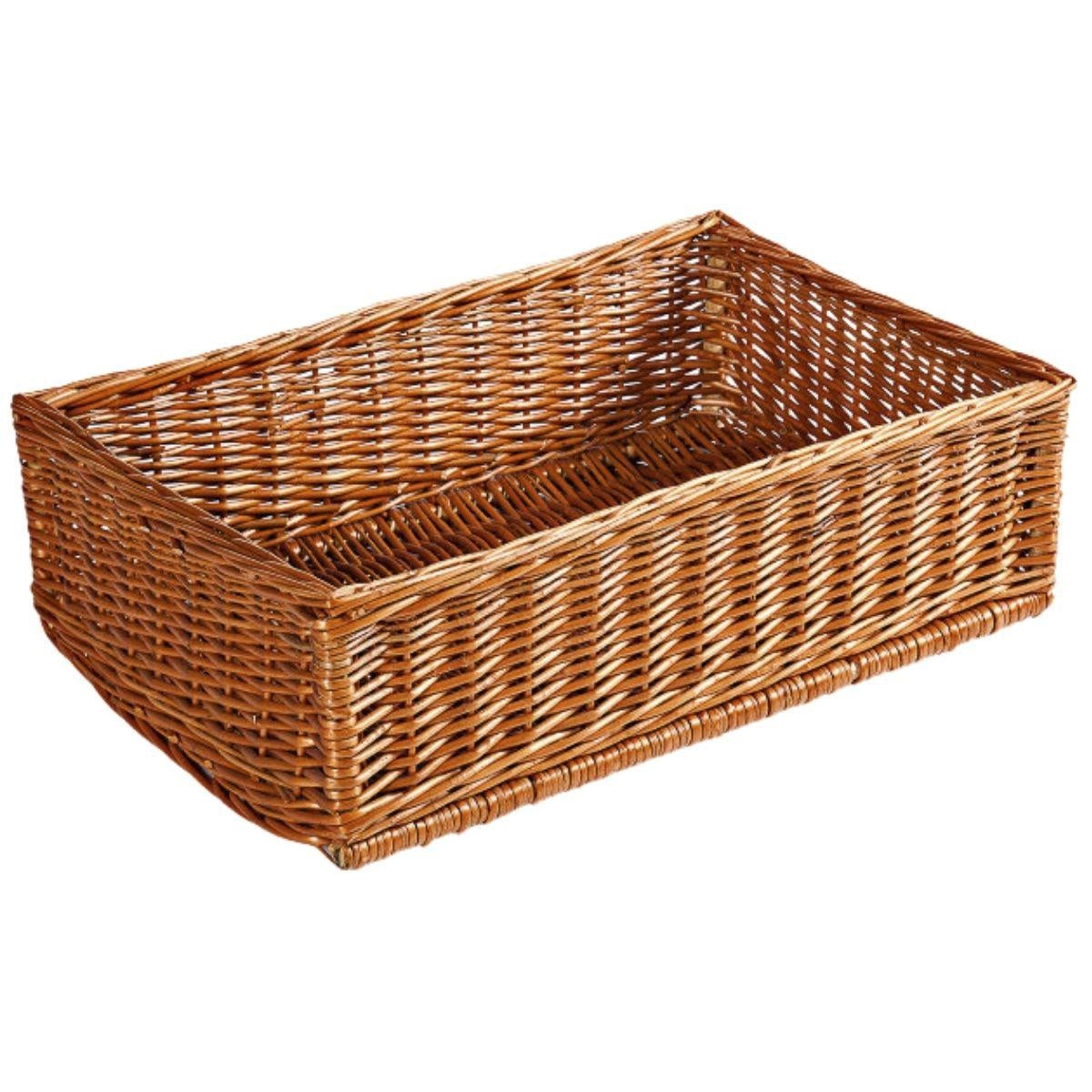 Espositore in vimini rosso 50X30H15