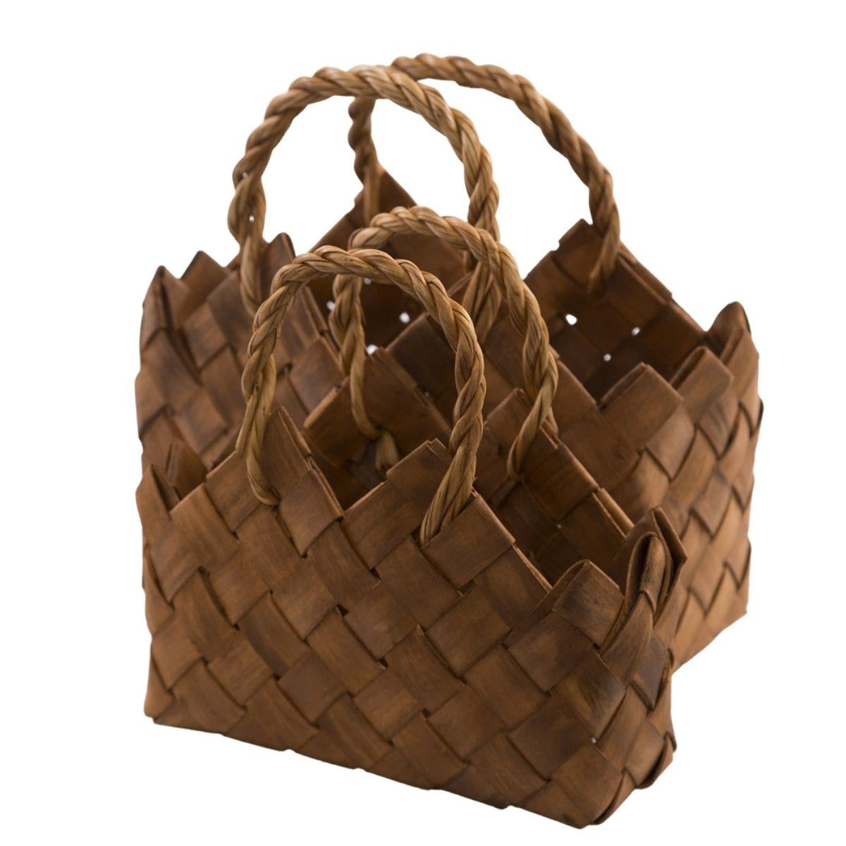 Cesto sporta in pioppo 24X10H24 in set di 2