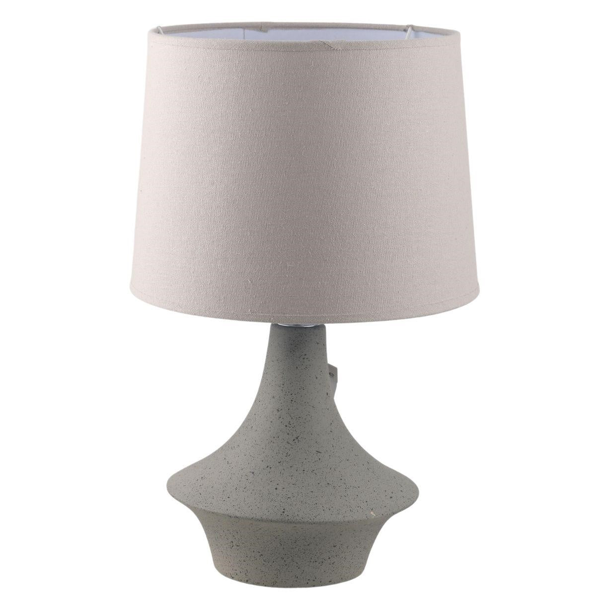 Lampada in ceramica sagomata grigia 30H50