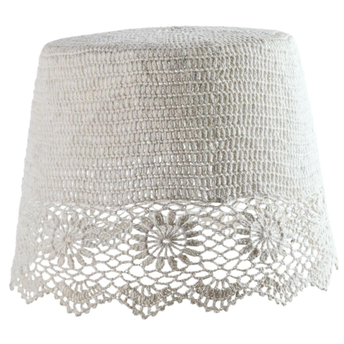 Lampadario in cotone bianco Ø40X30