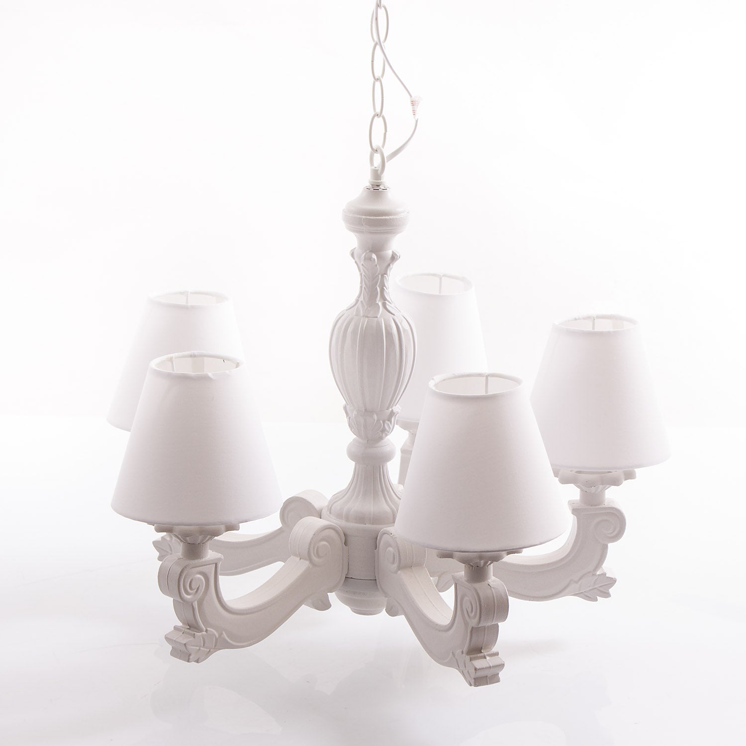 Lampadario a cinque bracci tortora Ø46H95