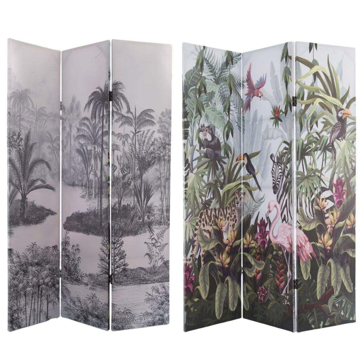 Paravento in canvas jungla 120X180