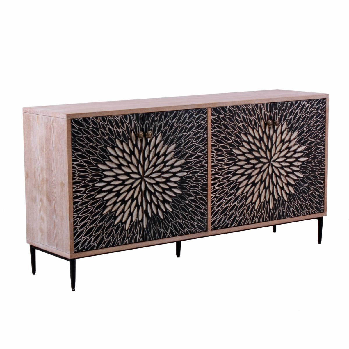 Credenza quattro ante in legno "Bangkok" 160X40H81