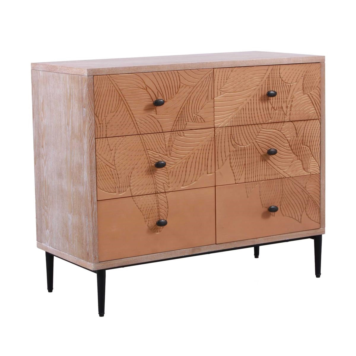 Credenza in legno sei cassetti "Merida" 90X40H76