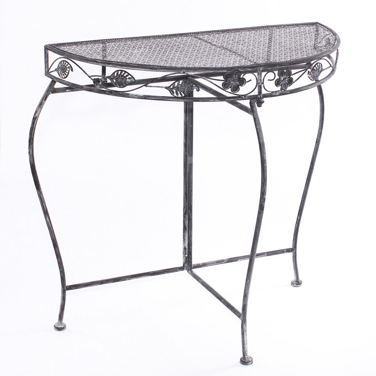 Consolle in metallo grigio anticato 75X36H74