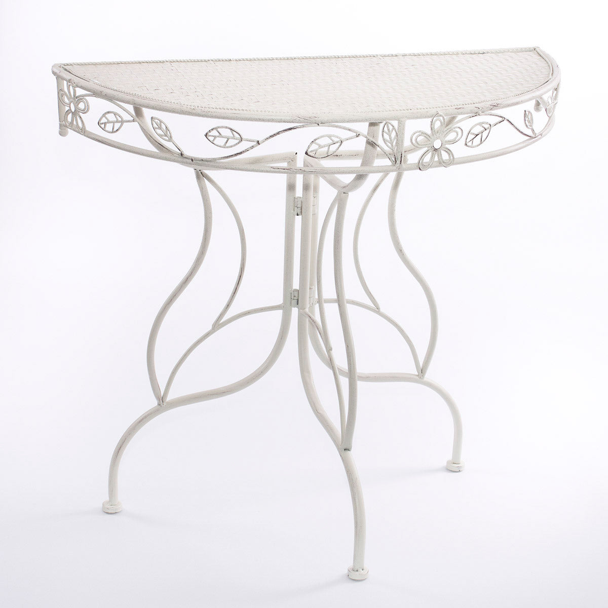 Consolle in metallo bianco 80X36H74