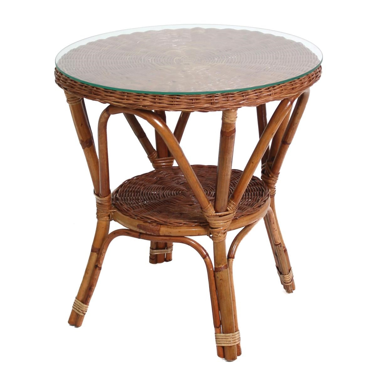 Tavolino da caffè in midollino "Kim" Ø53H57