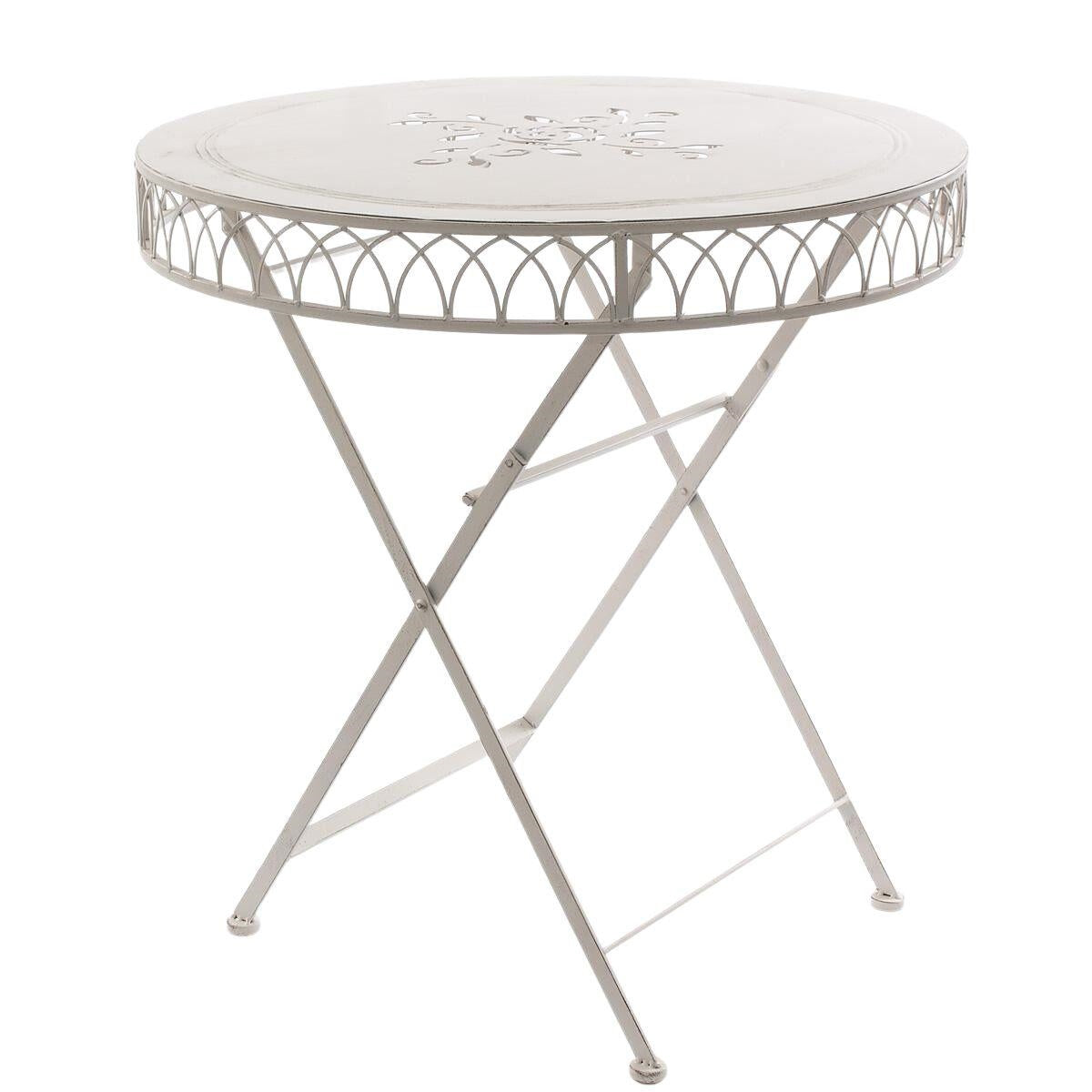 TAVOLO METALLO BIA.PIEGHEV.DIA70H73 MADE IN CHINA