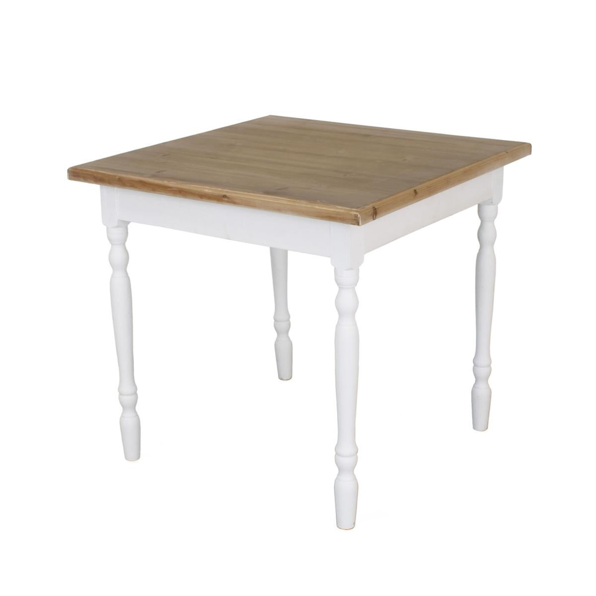 Tavolo quadrato in legno di abete 80X80H76