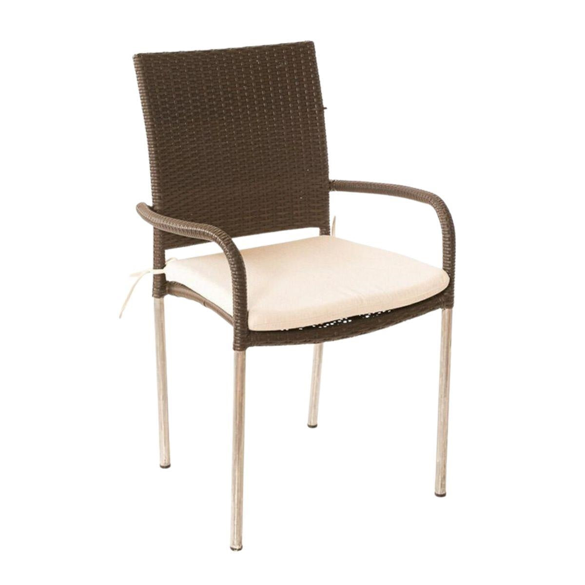 Sedia in polirattan "Lodi" 56X45H93