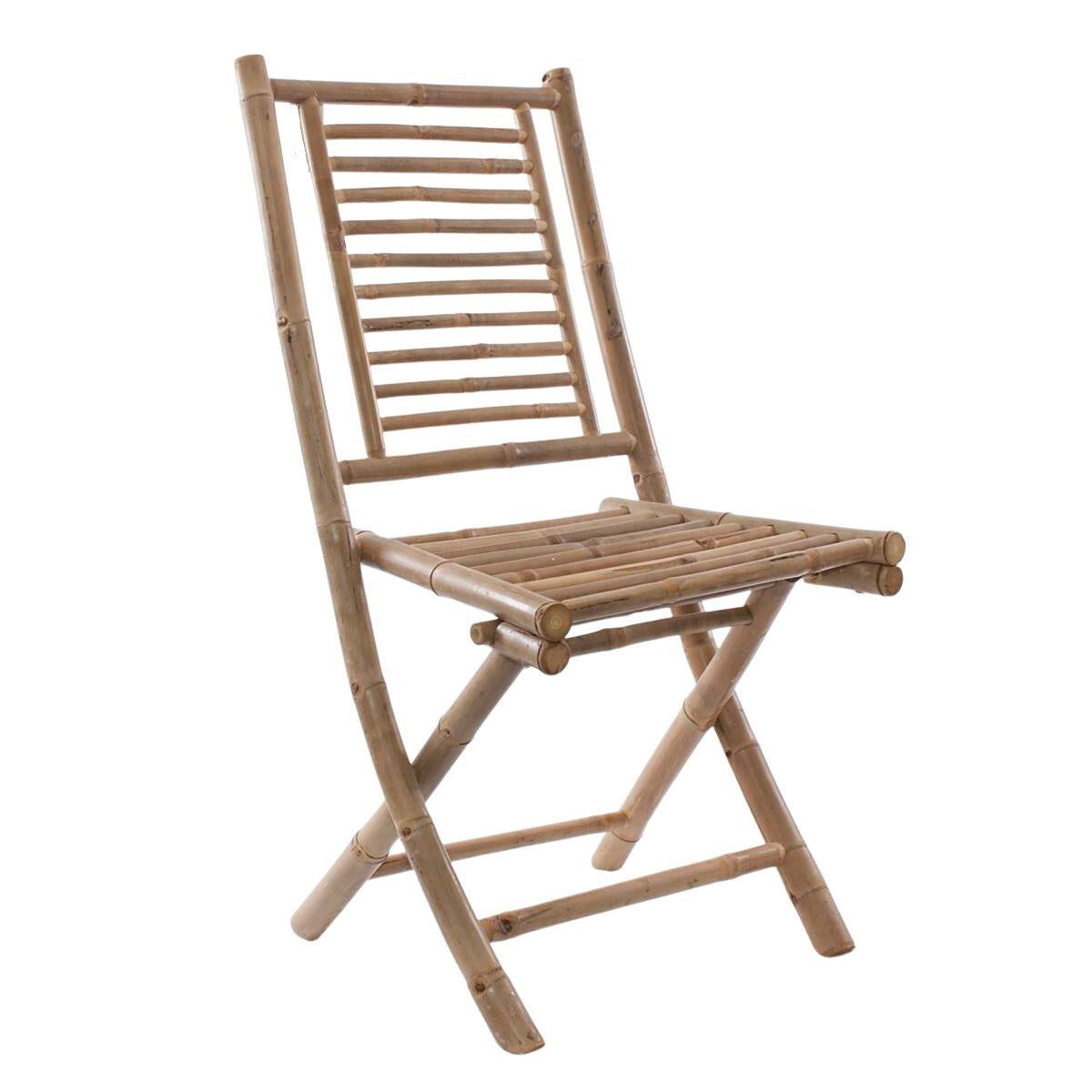 Sedia pieghevole in bambù 60X57H98