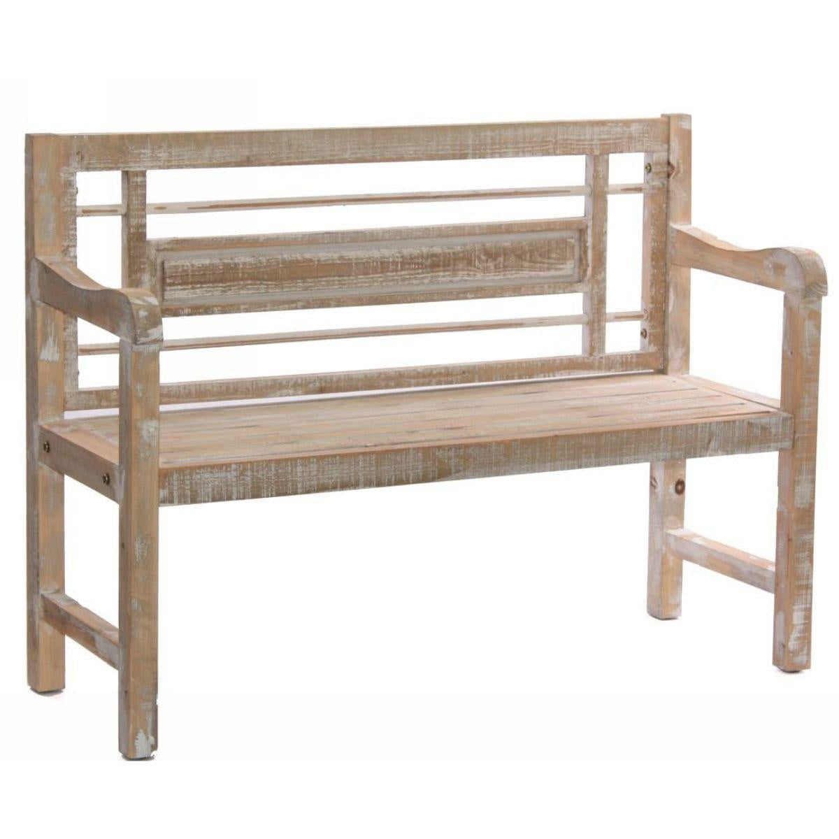 Panchina intagliata in legno di abete 115X45H85