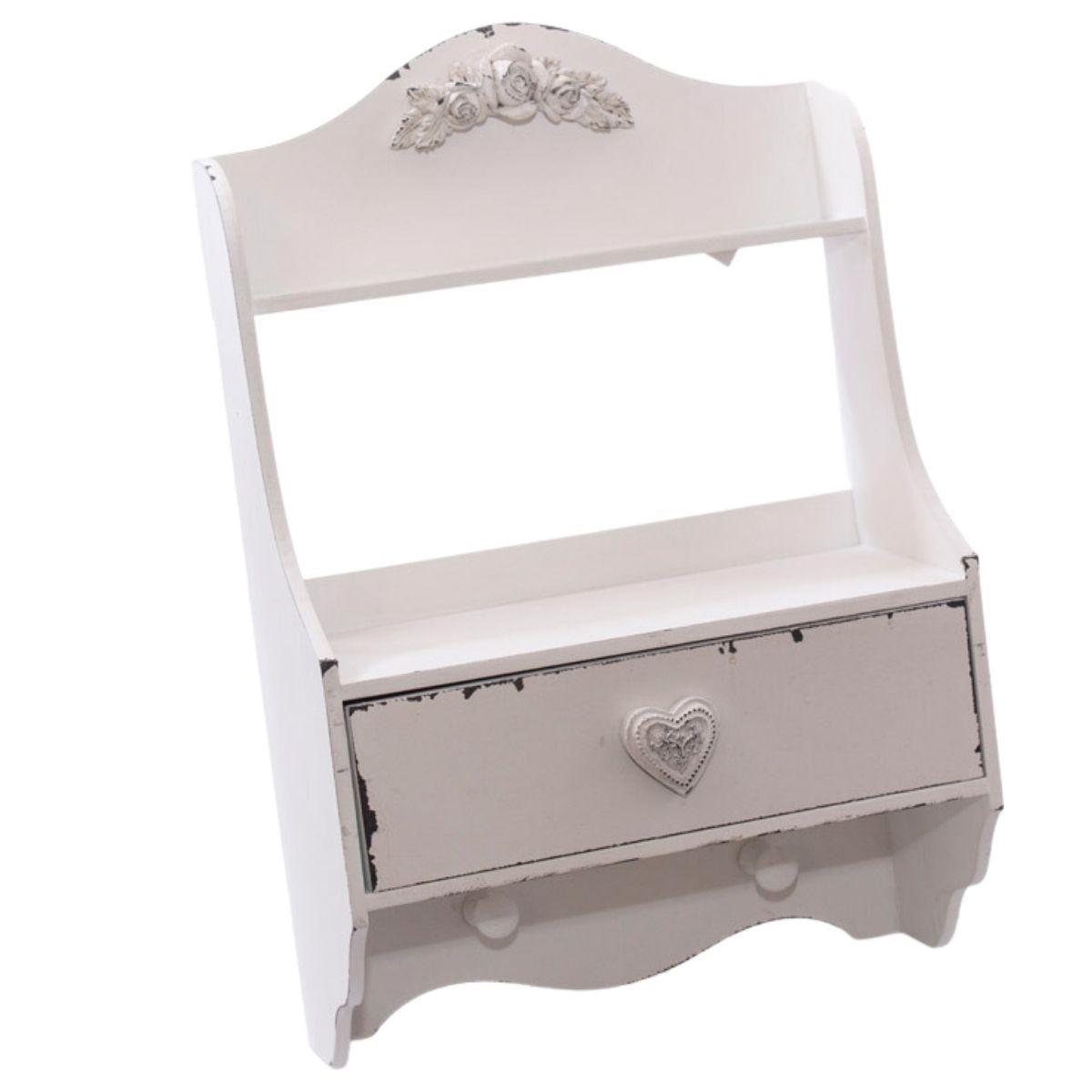 Pensile in legno bianco 38X26H13