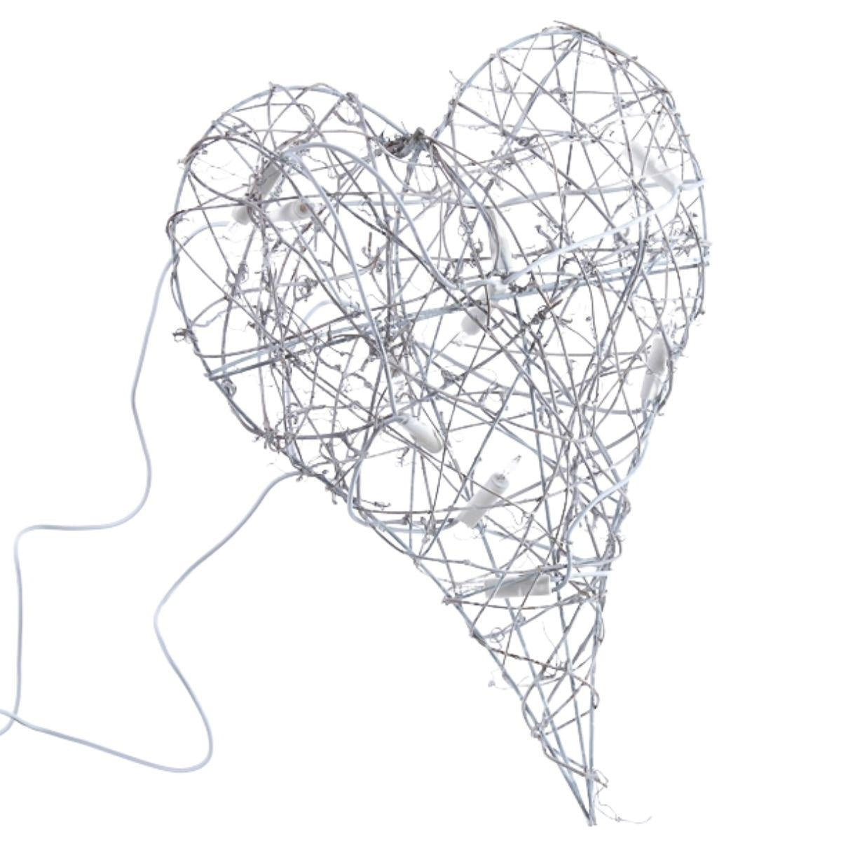 Decorazione cuore con luci 32X38