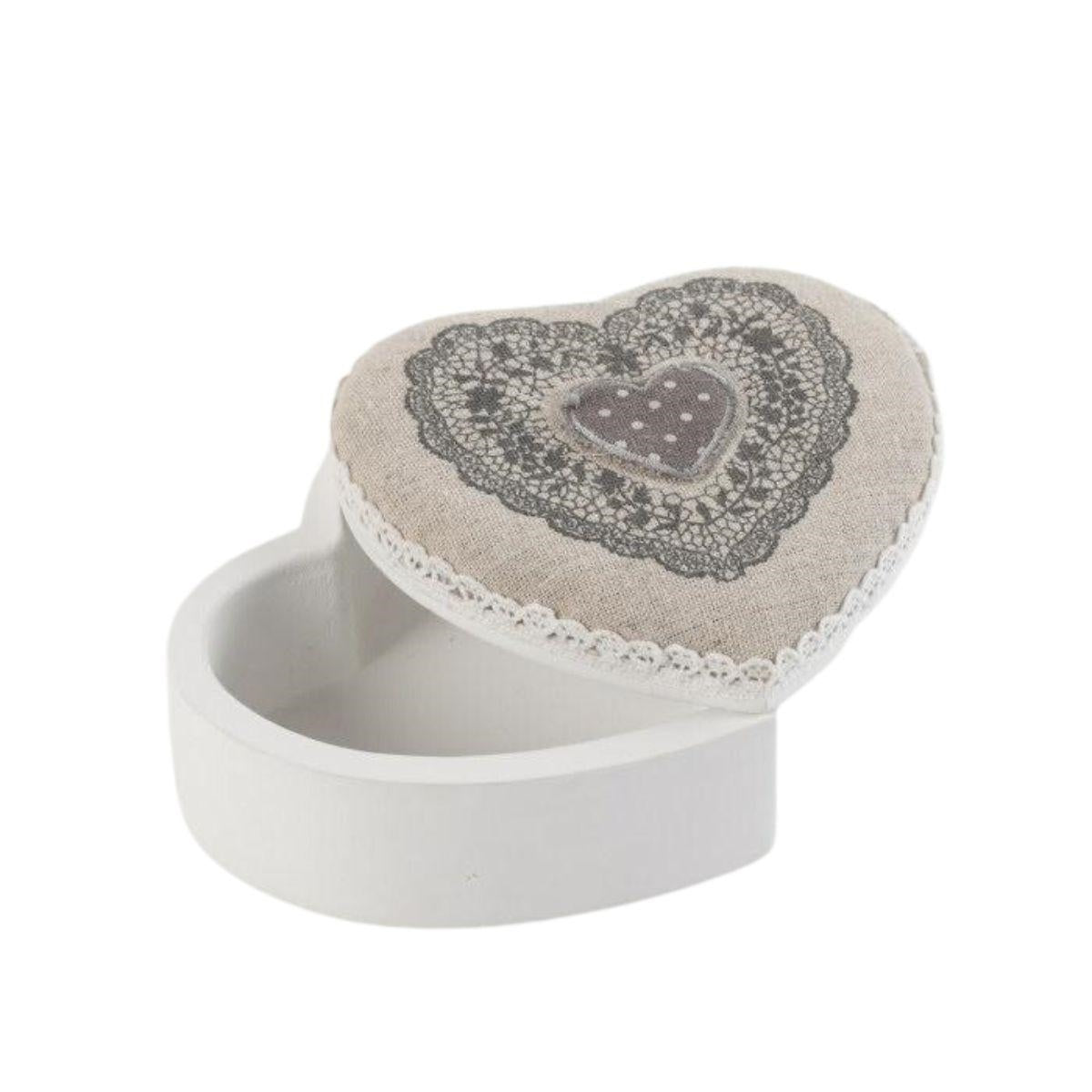 Scatola in legno e stoffa 12X12H7