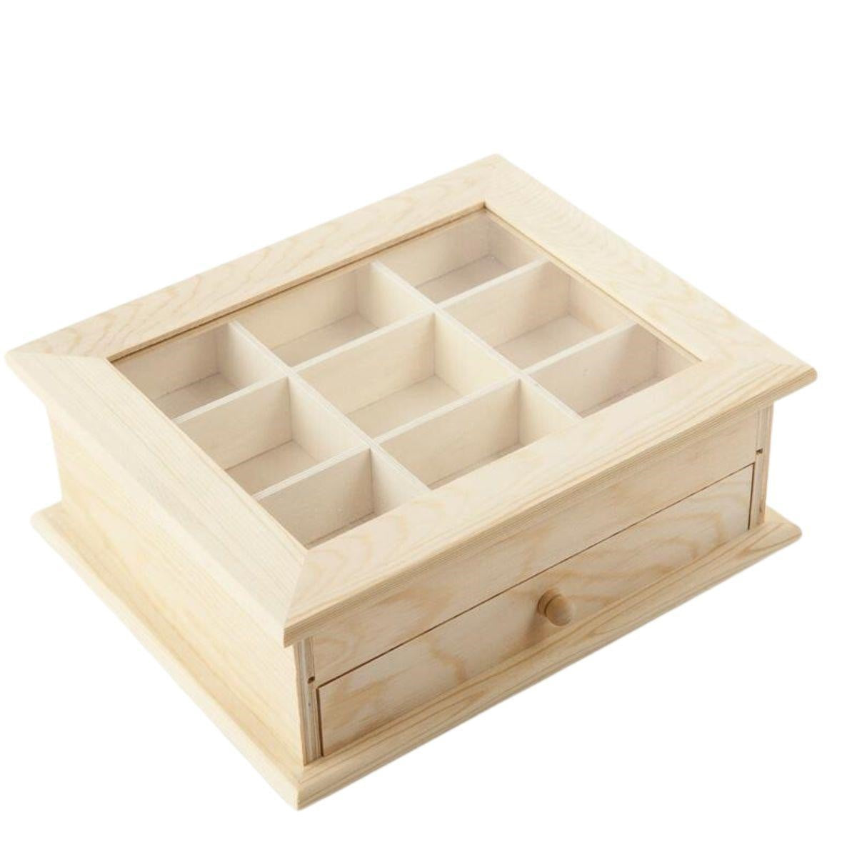 Scatola per decoupage con cassetto 24X20H9