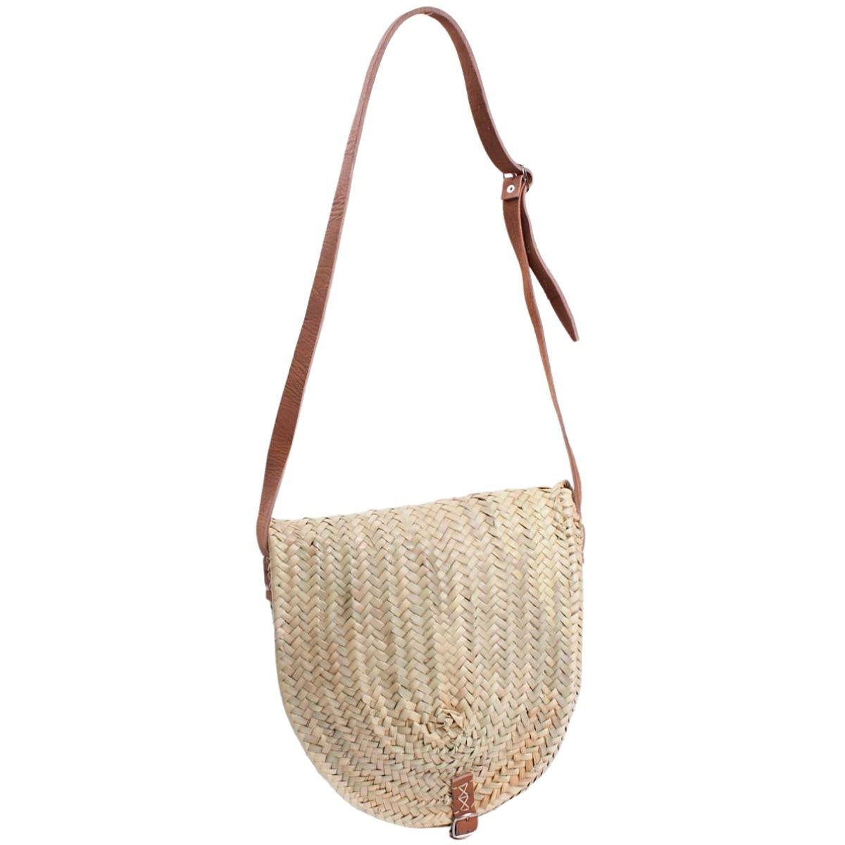 Borsa in palma a mezzaluna 29x23H9