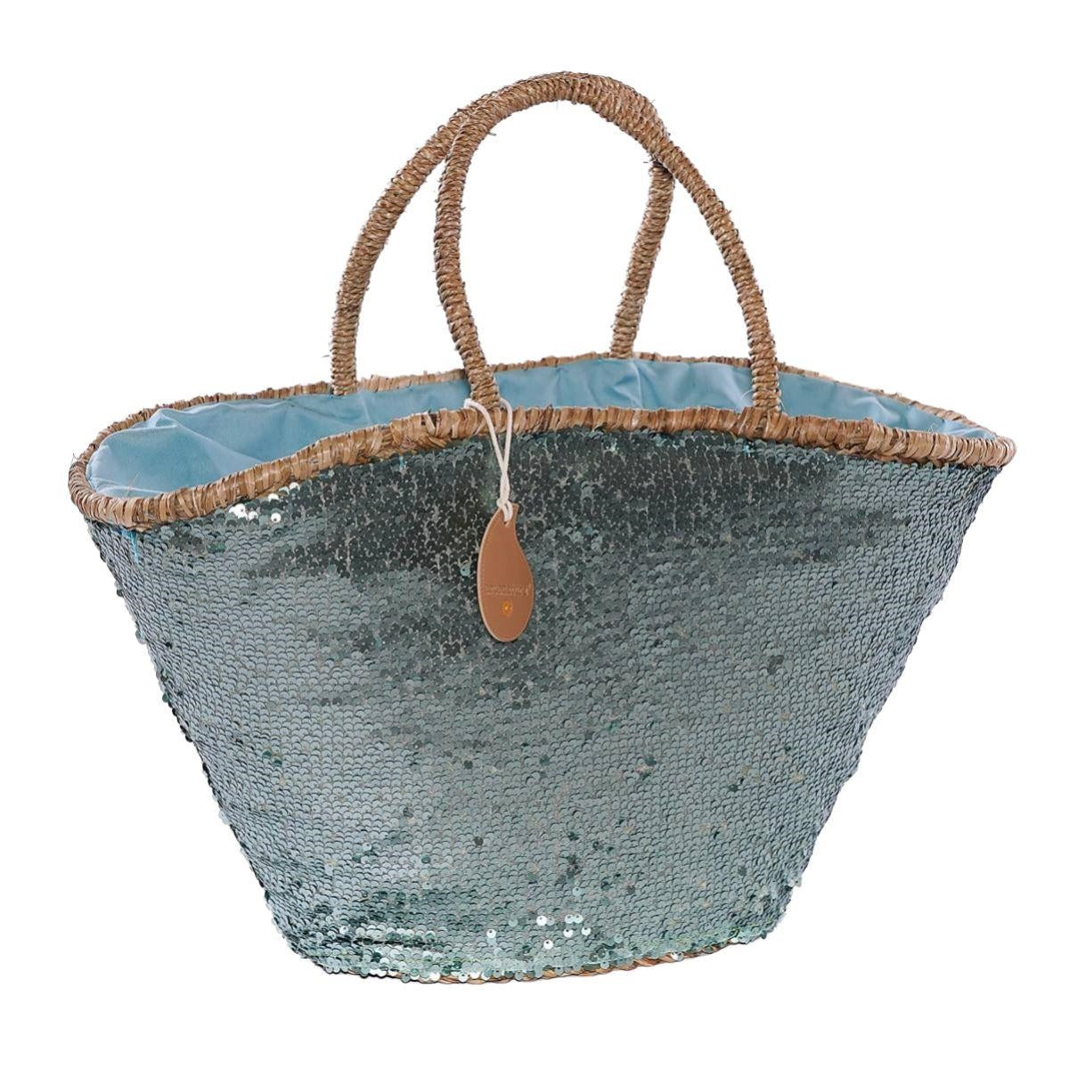 Borsa in palma con paillettes 60H30